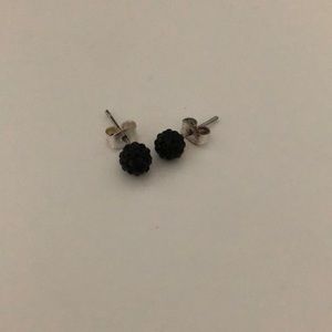 black ball earrings